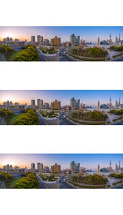 鸟瞰上海外白渡桥全景大图 