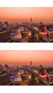 夜幕下的泉城广场风景图片