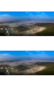 晨雾大别山风景图片素材