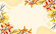 手绘秋季树叶背景