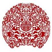 中式花纹喜字图片素材