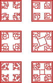 中式古典边框花纹矢量图片