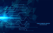 蓝色科技海报矢量背景图片