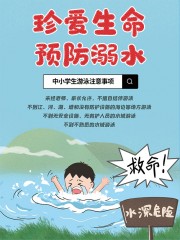 中小学生防溺水安全教育海报