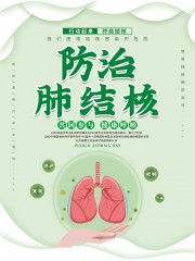 防治肺结核健康预防海报图片