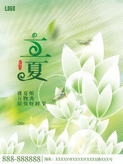 小清新立夏传统节气海报