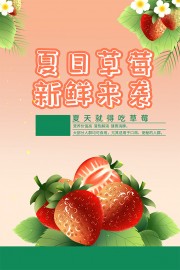 夏日草莓海报