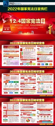2022年国家宪法日知识展板图片