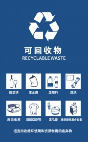 垃圾分类可回收物宣传海报图片