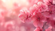 春天桃花背景图片
