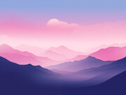紫色远山风景壁纸