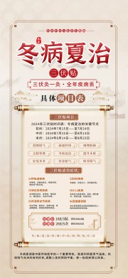 中医养生三伏贴三伏灸海报