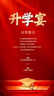 升学宴邀请函海报