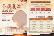 冬病夏治宣传单单页图片素材