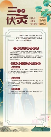 国风三伏灸中医养生展架