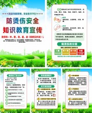 防烫伤安全知识教育宣传栏系列海报图片素材