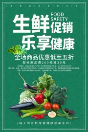 生鲜促销乐享健康海报