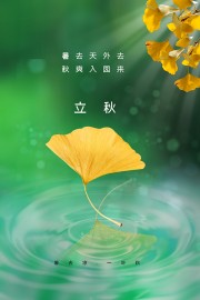 暑去秋来立秋节气海报