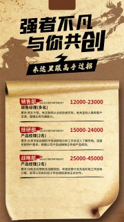 复古风招聘宣传海报