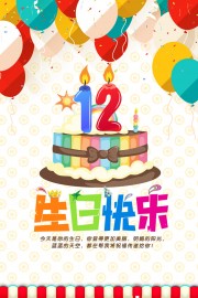 卡通生日快乐广告