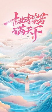 桃李芬芳满天下梦幻教师节宣传海报