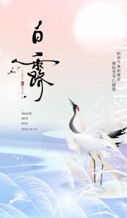 唯美白露节气广告