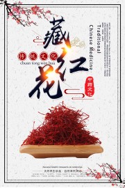 养生珍品藏红花药理知识海报
