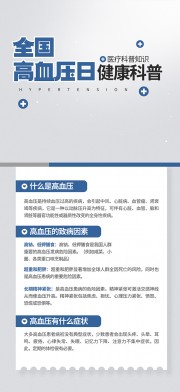 全国高血压日健康科普海报