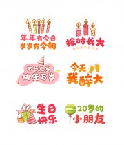 年年有今日生日派对布置美陈手举牌图片