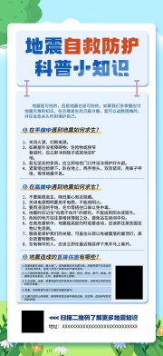 地震防护科普知识广告