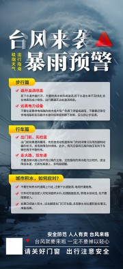 台风预警防范海报