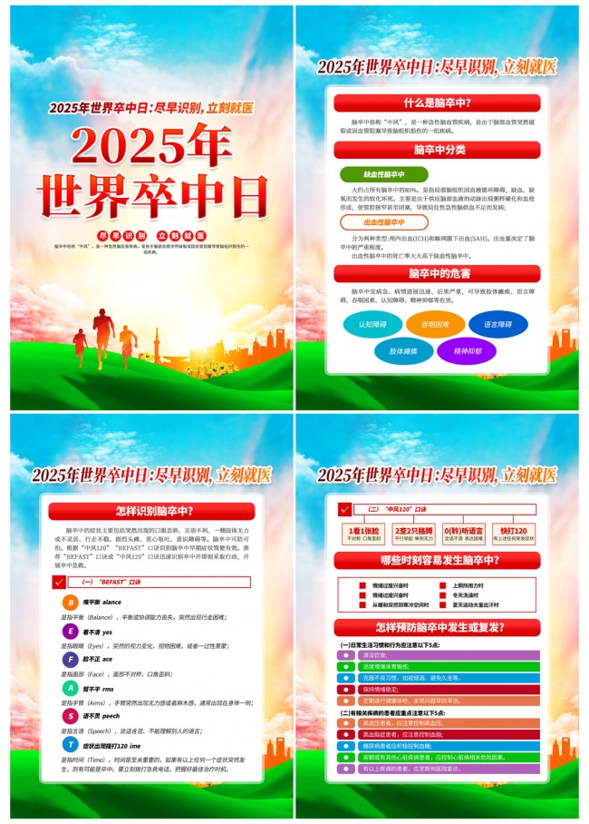 2025年世界卒中日挂图海报