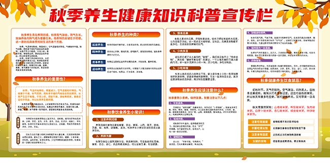 秋季健康保健宣传栏