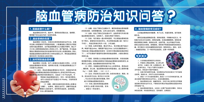 预防脑血管病知识宣传栏