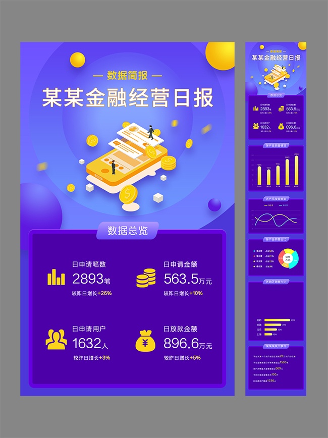 金融经营日报公众号运营长图图片素材