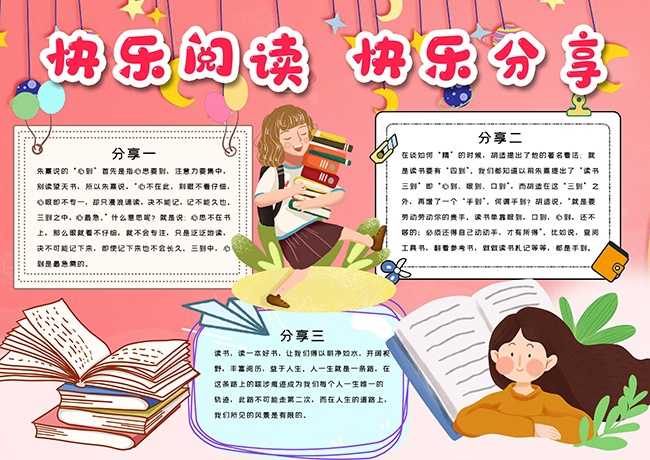 快乐阅读快乐分享手抄报【word格式】