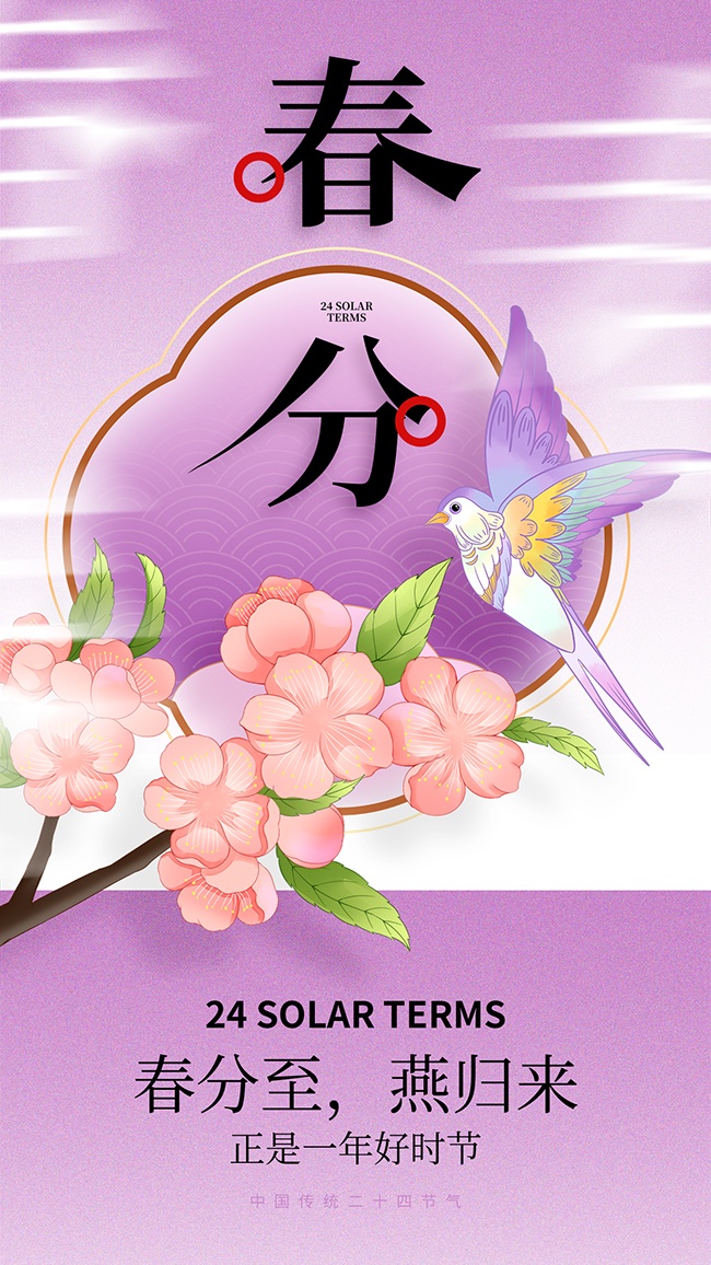 春分中国传统节气海报