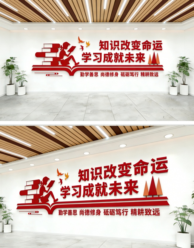 知识改变命运文化墙