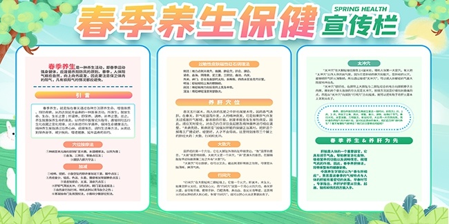 春季养生保健知识展板