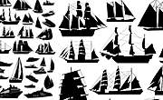 帆船剪影图集