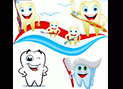 健康牙齿卡通