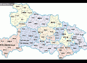 湖北省内市区分布地图